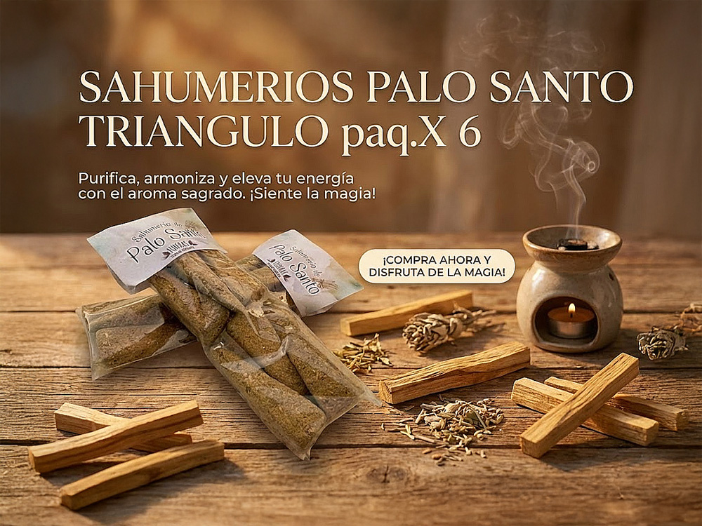 Sahumerio de Palo Santo en triángulo x 6