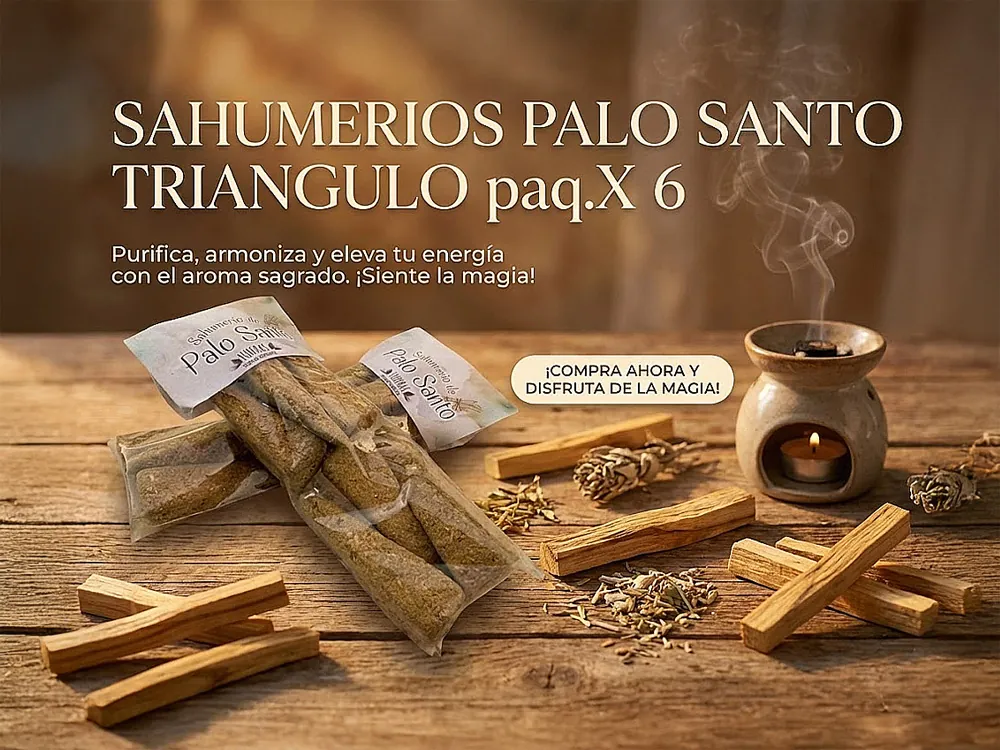 Sahumerio de Palo Santo en triángulo x 6