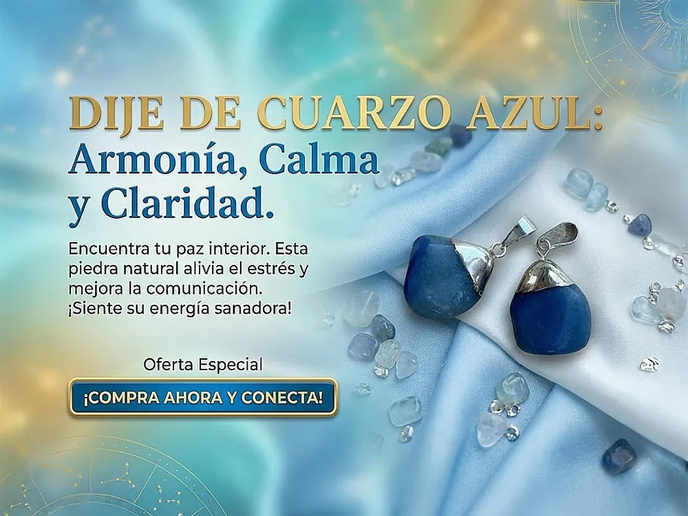 DIJE CUARZO AZUL